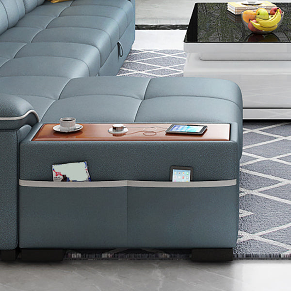 64.96" D x 34.65" H Sleeper Sofa & Chaise Pillow Top Arm Sofa