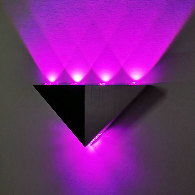 Lampade a parete triangolare in stile minimalista moderno in metallo a 5 luci lampade a parete in finitura nera