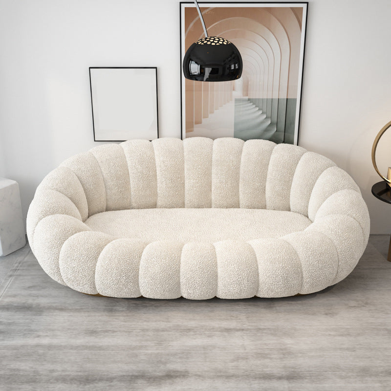 Contemporary Wool Sofa with Swen Pillow Back for Living Room