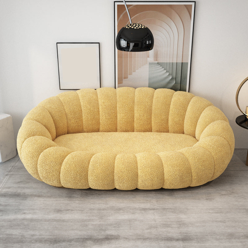 Contemporary Wool Sofa with Swen Pillow Back for Living Room