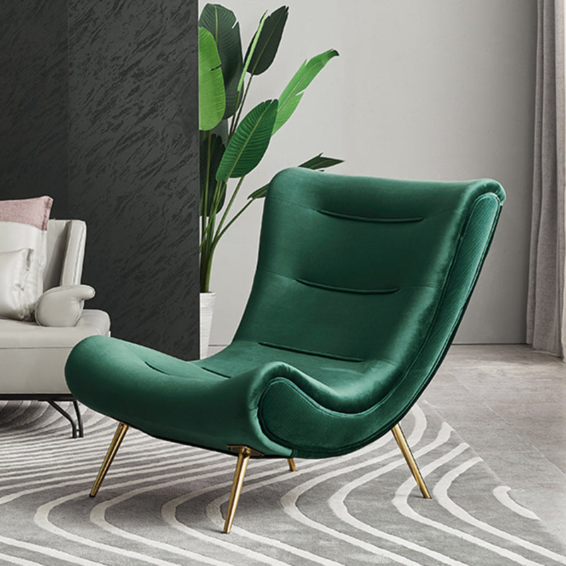 40.5"L x 37"W x 31.5"H Upholstered Accent Chair Armless Lounge Chair with Ottoman