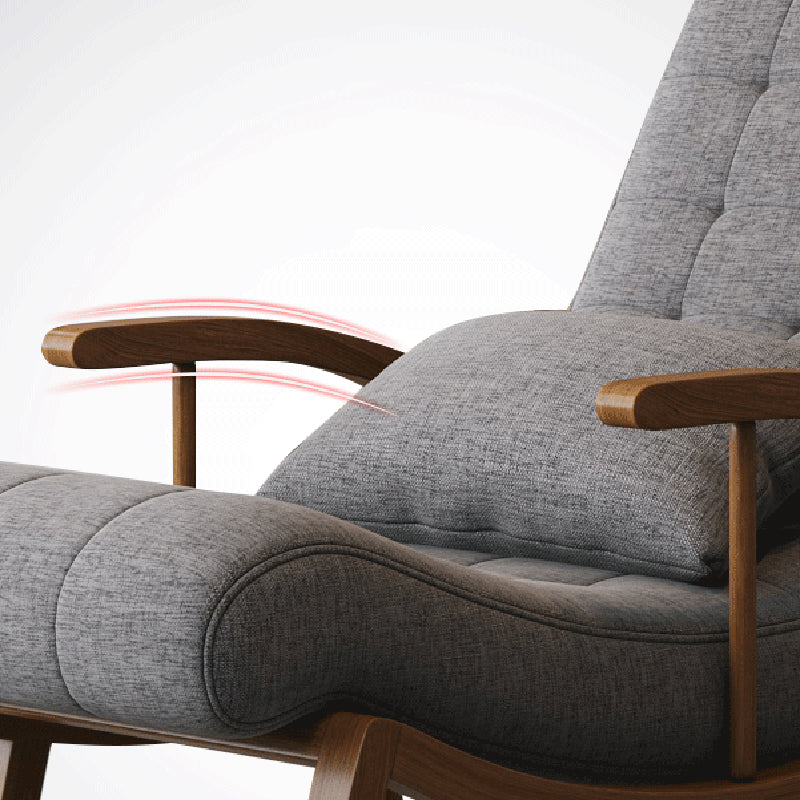 25.59"Wide Accent Chair Cotton Blend Lounge Chair with Sled Base