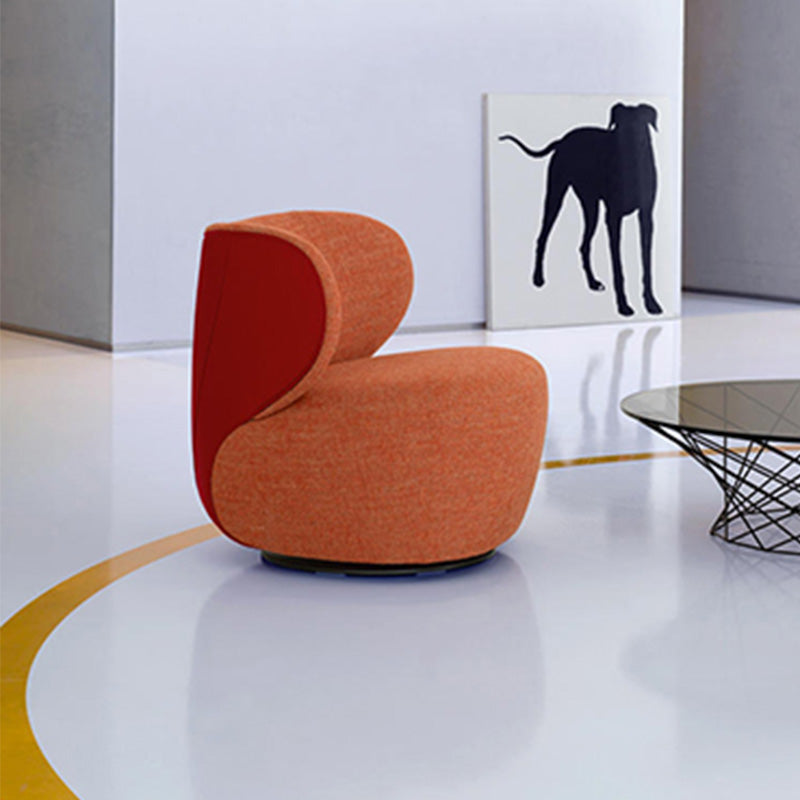 Bedroom Cotton Armless with Fabric Seat Fixed Back Accent Room Chair