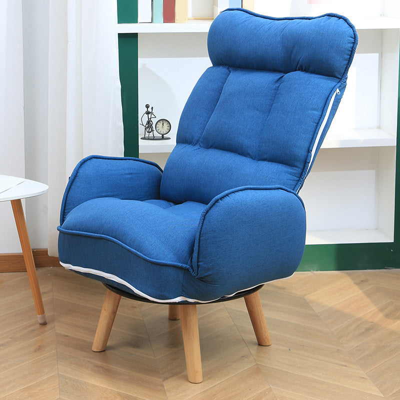 29.13"W Accent Chair Polyester Twill Lounge Chair with Basic Four Legs and Pillow Back