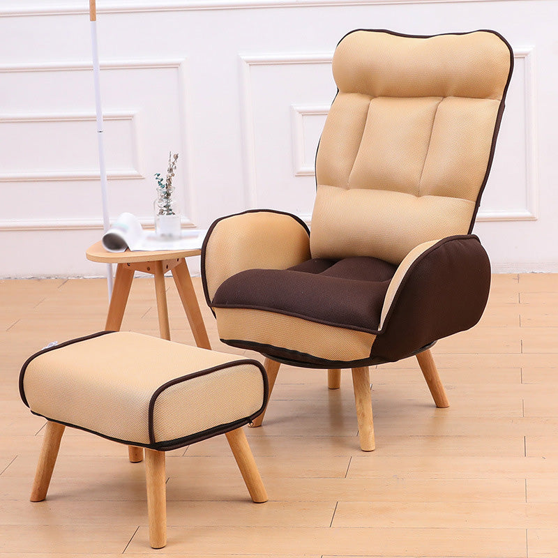 29.13"W Accent Chair Polyester Twill Lounge Chair with Basic Four Legs and Pillow Back