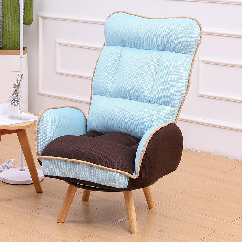 29.13"W Accent Chair Polyester Twill Lounge Chair with Basic Four Legs and Pillow Back