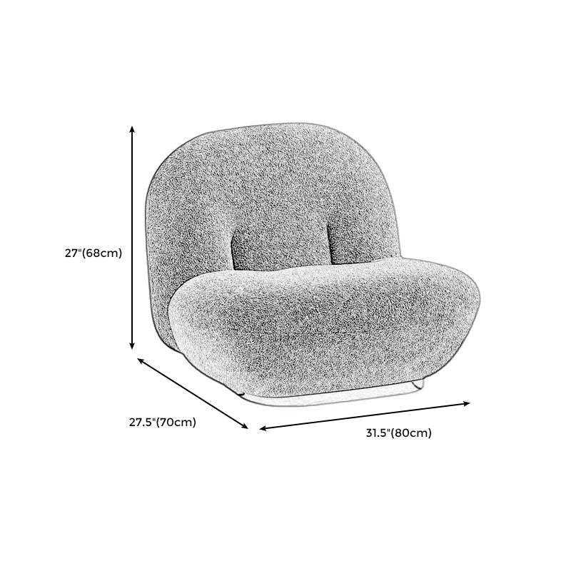 Wool Armless Chair 31.49" L x 27.55" W x 26.77" H Armless Chair for Living Room
