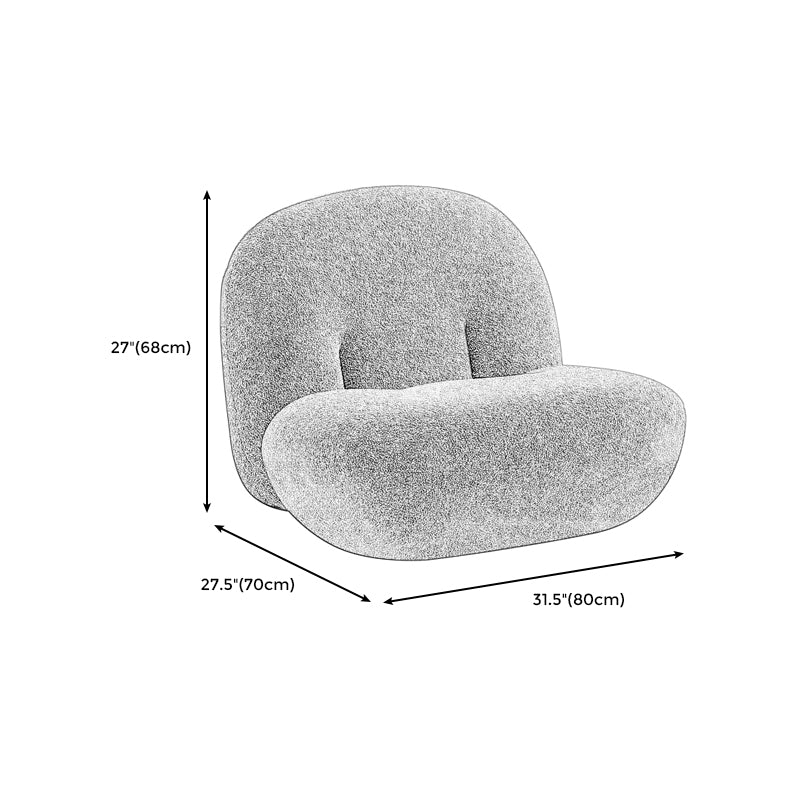 Wool Armless Chair 31.49" L x 27.55" W x 26.77" H Armless Chair for Living Room