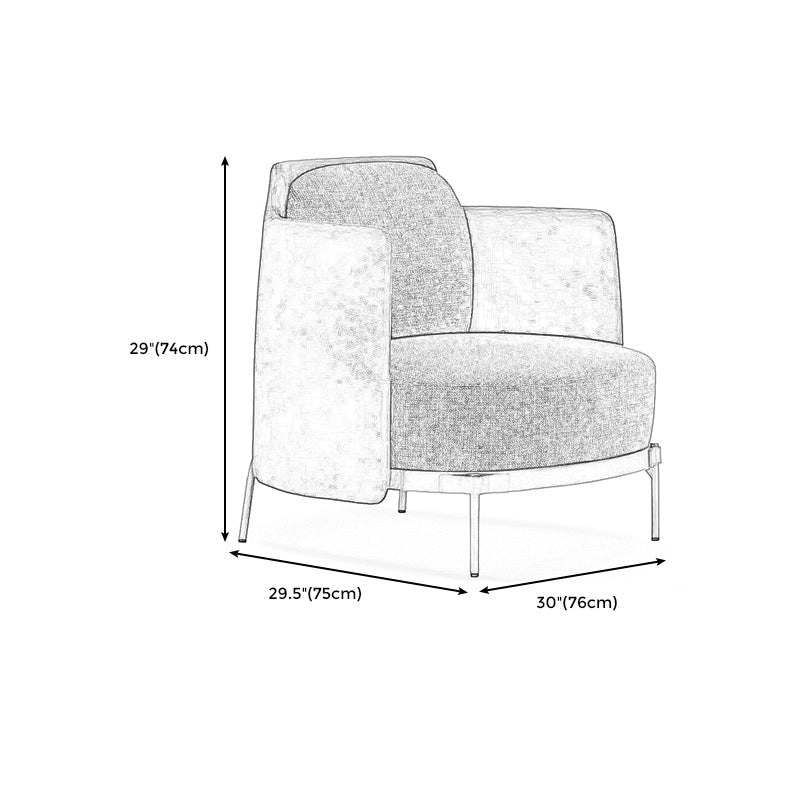 Barrel Chair 29.92" L x 29.52" W x 29.13" H Arms Included Barrel Accent Chair