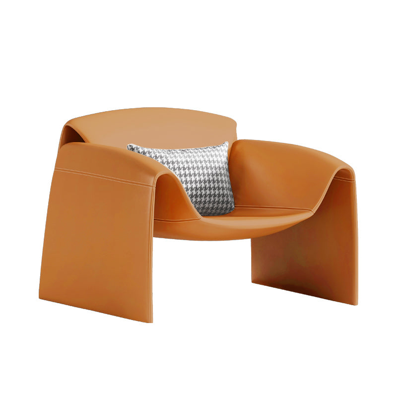 Solid Color Lounge Chair with a Headrest, Modern Accent Chair