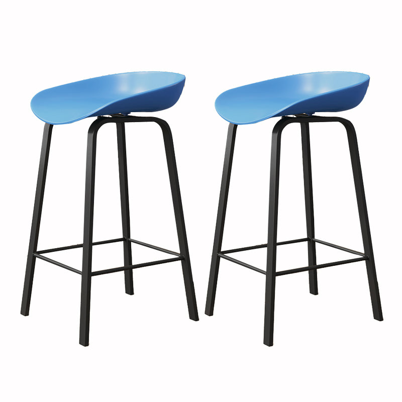 Modern Plastic Bar and Counter Stool Footrest Bucket Stool for Coffee Shop