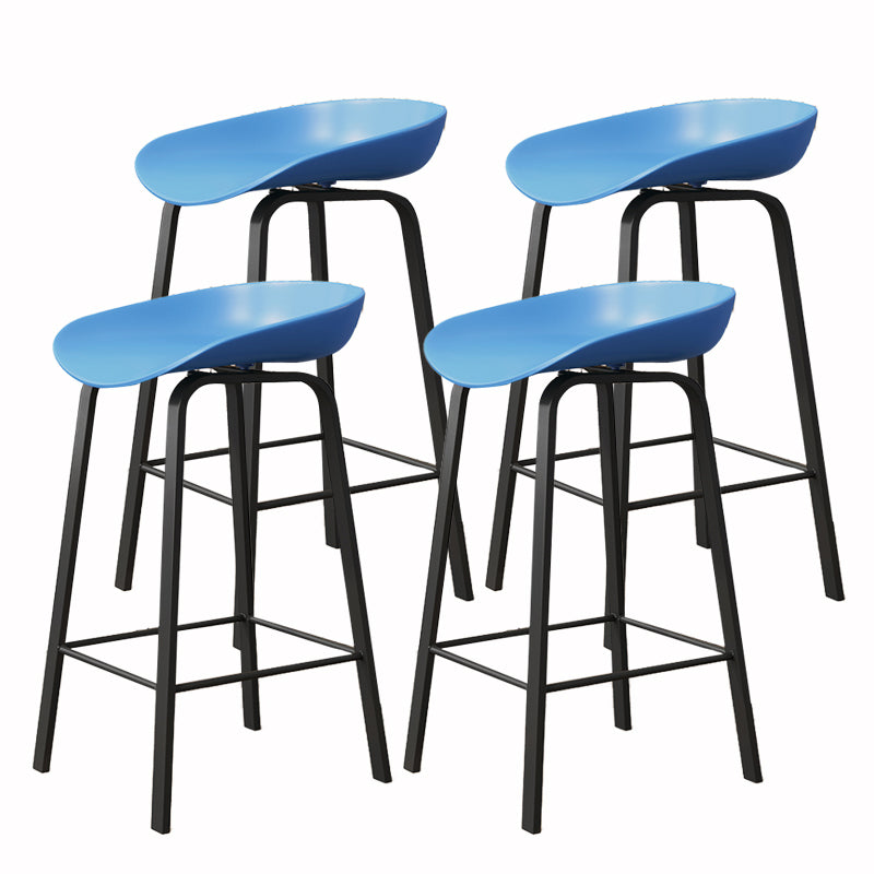 Modern Plastic Bar and Counter Stool Footrest Bucket Stool for Coffee Shop