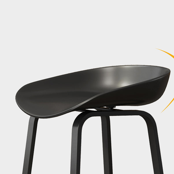Modern Plastic Bar and Counter Stool Footrest Bucket Stool for Coffee Shop