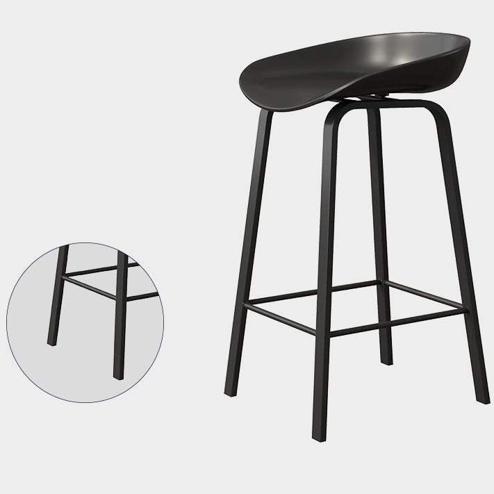 Modern Plastic Bar and Counter Stool Footrest Bucket Stool for Coffee Shop