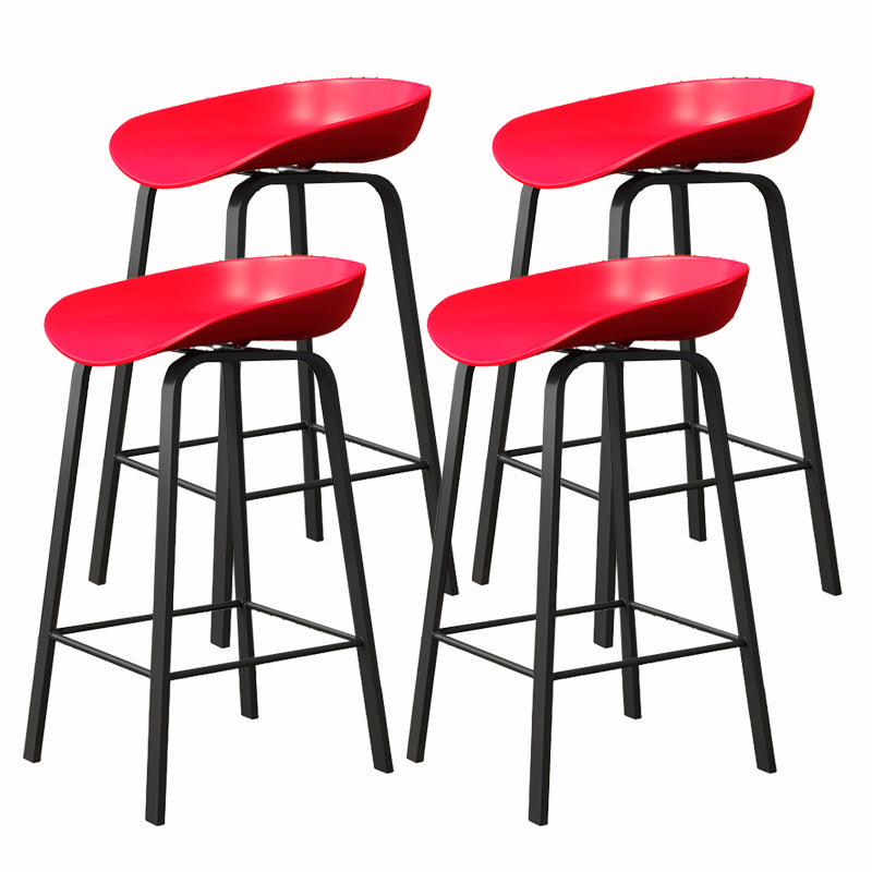 Modern Plastic Bar and Counter Stool Footrest Bucket Stool for Coffee Shop