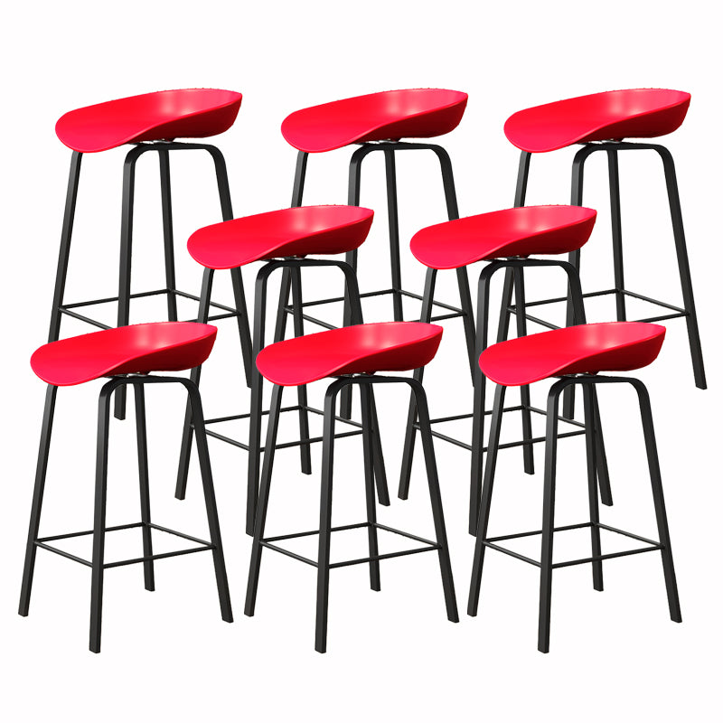 Modern Plastic Bar and Counter Stool Footrest Bucket Stool for Coffee Shop