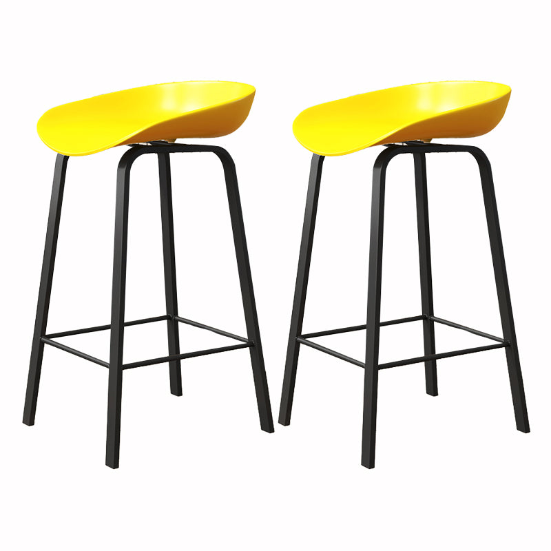Modern Plastic Bar and Counter Stool Footrest Bucket Stool for Coffee Shop