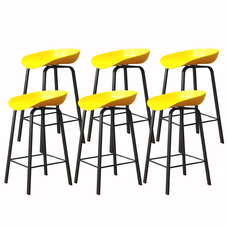 Modern Plastic Bar and Counter Stool Footrest Bucket Stool for Coffee Shop