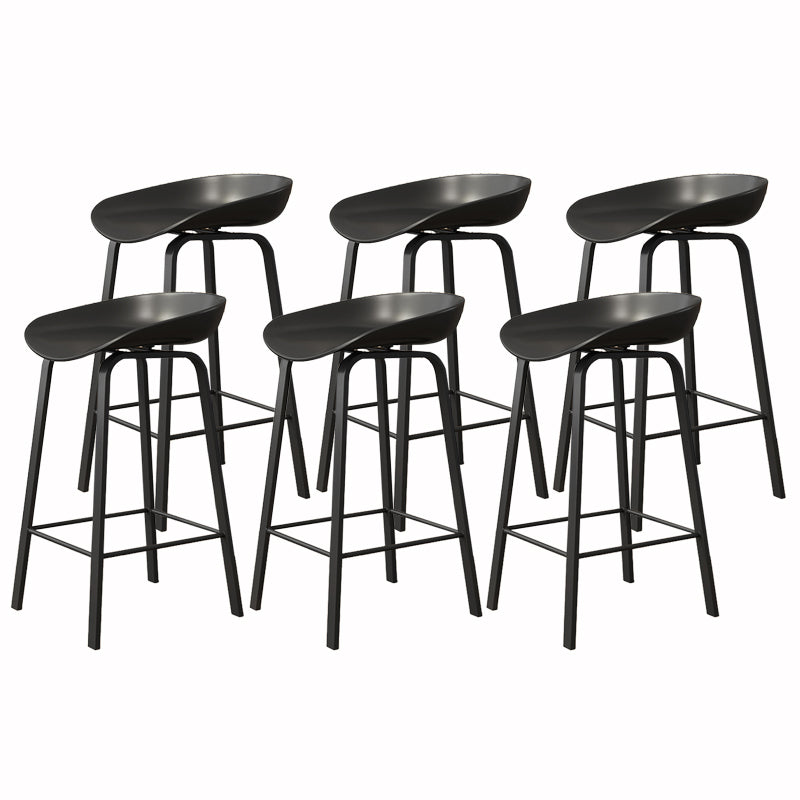 Modern Plastic Bar and Counter Stool Footrest Bucket Stool for Coffee Shop