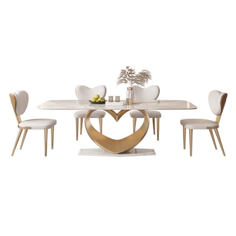 Luxury Sintered Stone Top Dining Set Rectangle 1/2/5/7 Pieces Dining Room Table Set