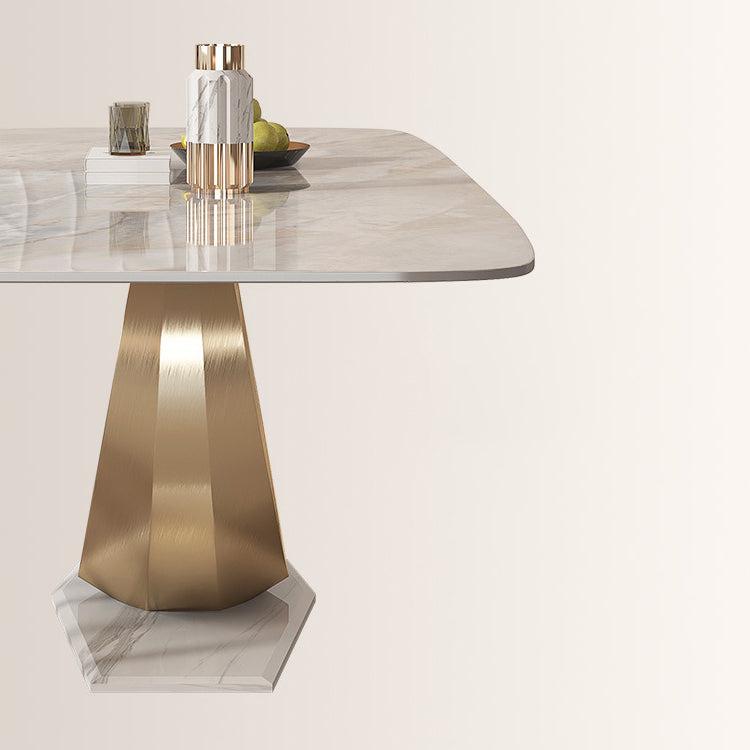 Luxury Sintered Stone Top Dining Set Rectangle 1/2/5/7 Pieces Dining Room Table Set