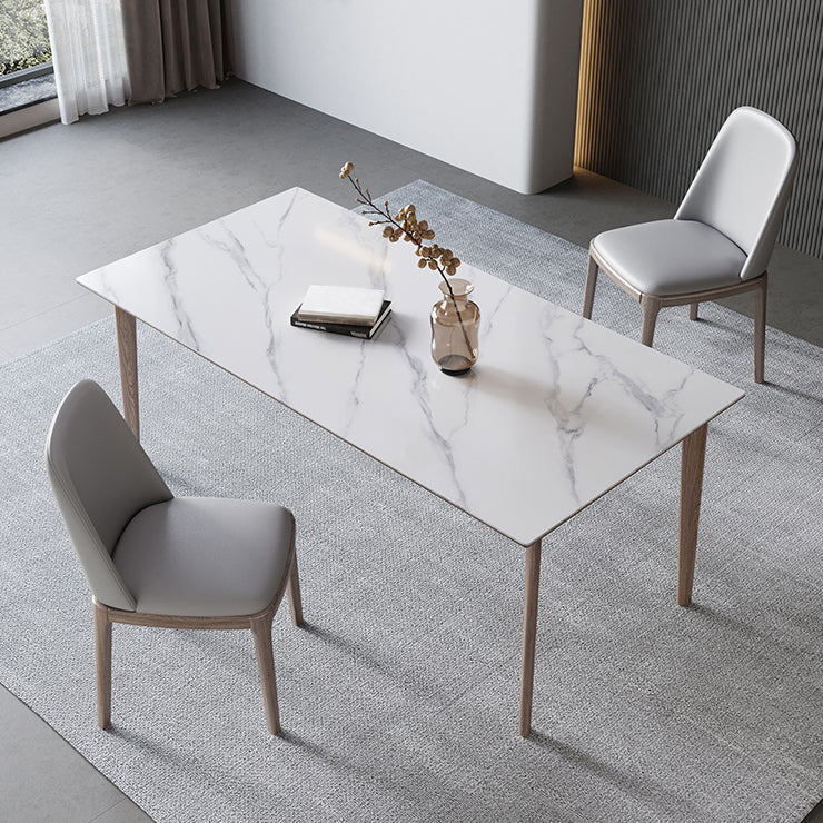 Designer Style Sintered Stone Dining Set Rectangle 1/3/4/5/7 Pieces Dining Area Table Set