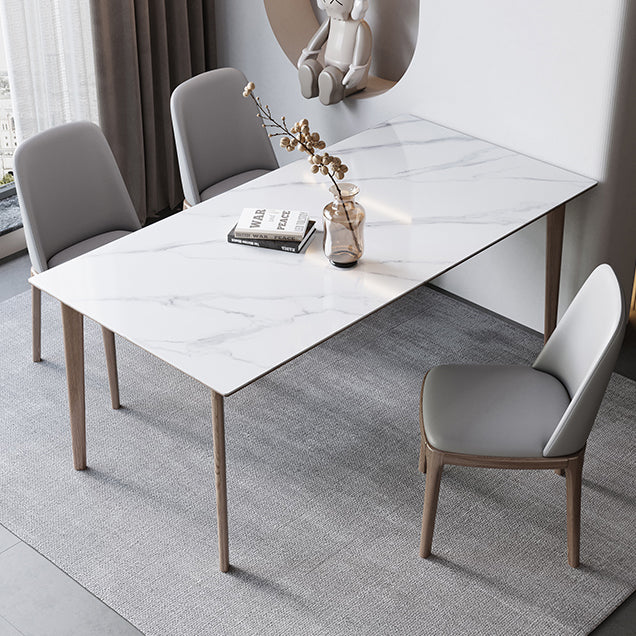Designer Style Sintered Stone Dining Set Rectangle 1/3/4/5/7 Pieces Dining Area Table Set