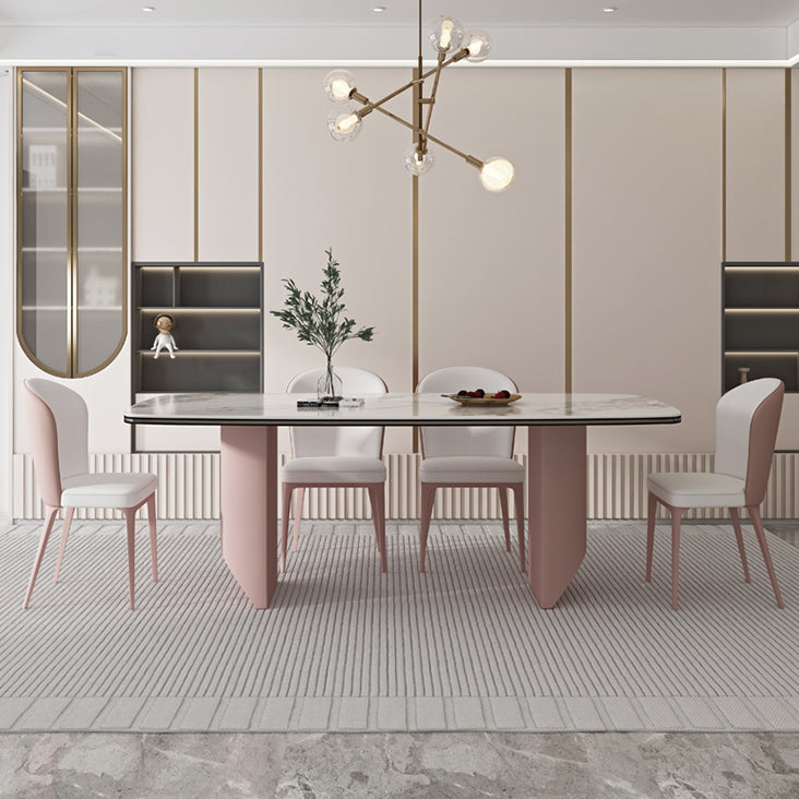 Designer Style Sintered Stone Dining Set Rectangle 1/3/4/5/7 Pieces Dining Table Set