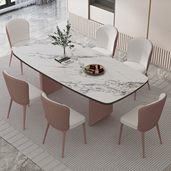 Designer Style Sintered Stone Dining Set Rectangle 1/3/4/5/7 Pieces Dining Table Set