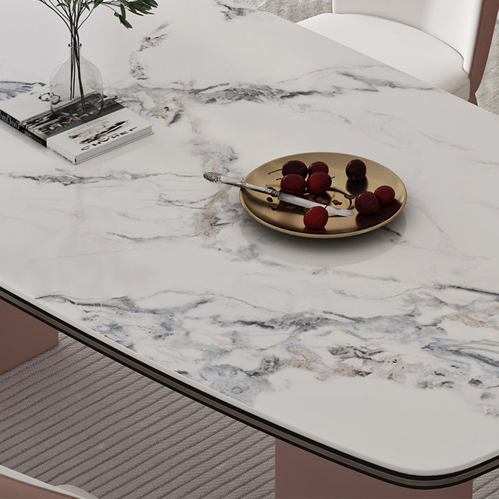 Designer Style Sintered Stone Dining Set Rectangle 1/3/4/5/7 Pieces Dining Table Set