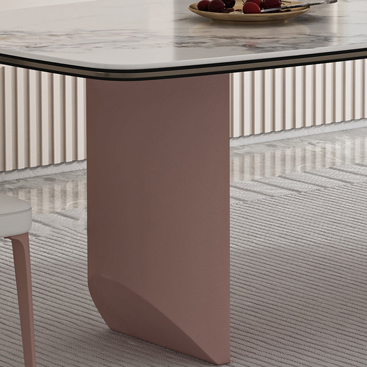 Designer Style Sintered Stone Dining Set Rectangle 1/3/4/5/7 Pieces Dining Table Set