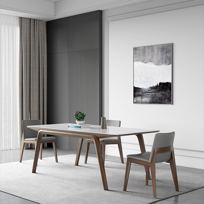 Designer Style Sintered Stone Top Dining Set Rectangle 1/3/4/5/7 Pieces Dining Table Set