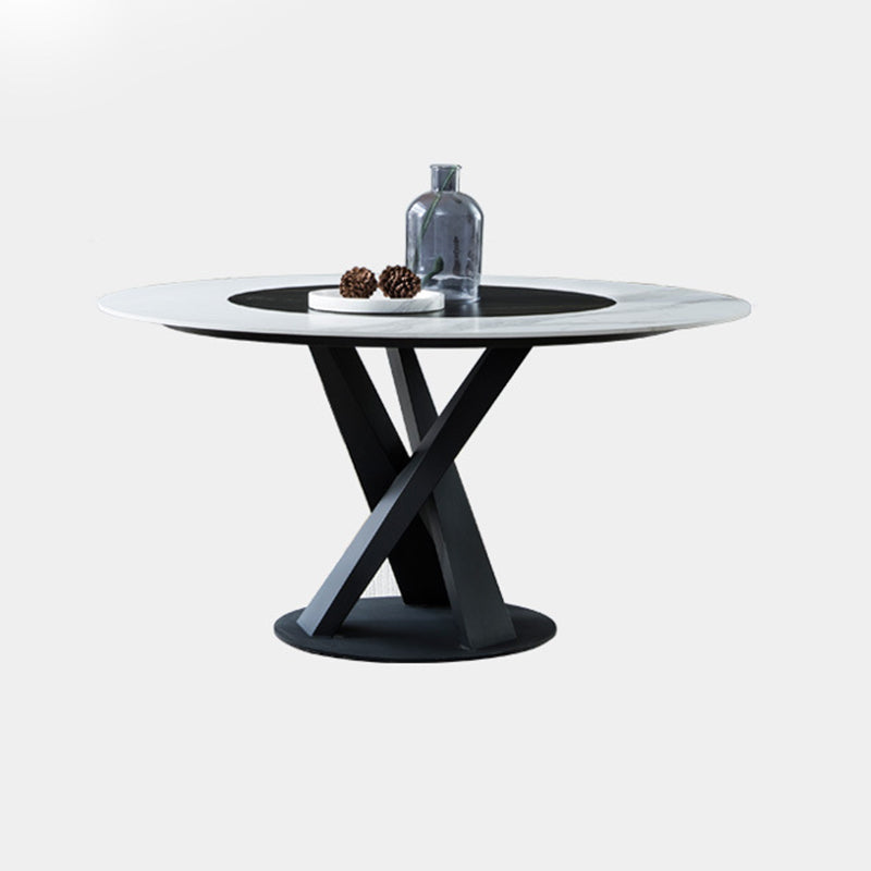 Modern Style Sintered Stone Dining Round Table Set 1/4/5/7/9 Pieces Dining Set