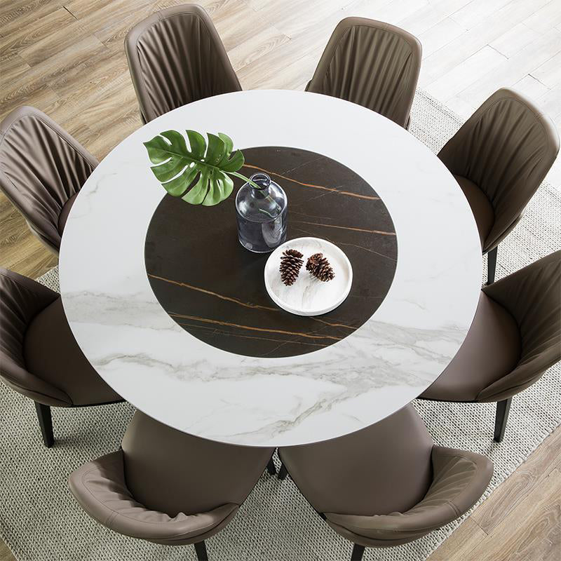 Modern Style Sintered Stone Dining Round Table Set 1/4/5/7/9 Pieces Dining Set