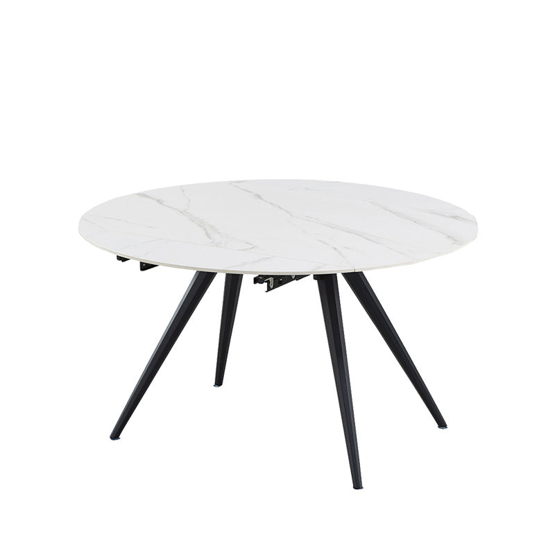 Modern Style Sintered Stone Dining Round Table Set 1/5 Pieces Dining Set