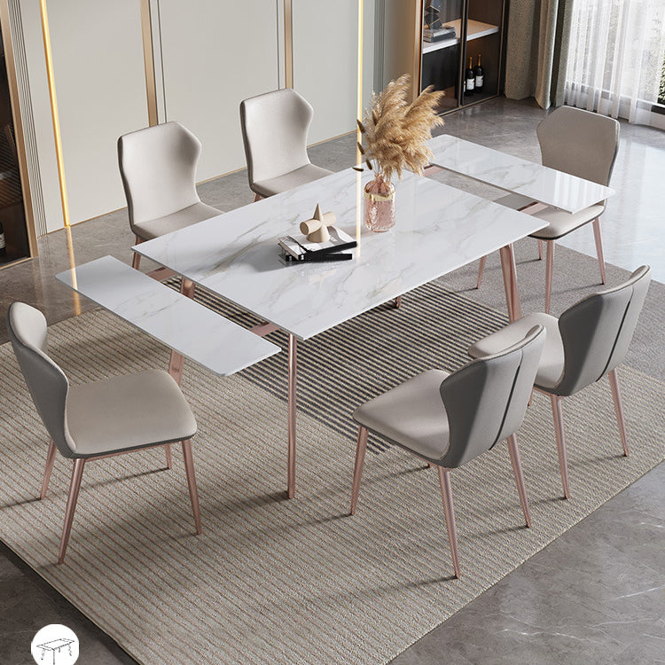 Nordic Glam Sintered Stone Dining Table Set 1/2/5/7 Pieces Dining Set