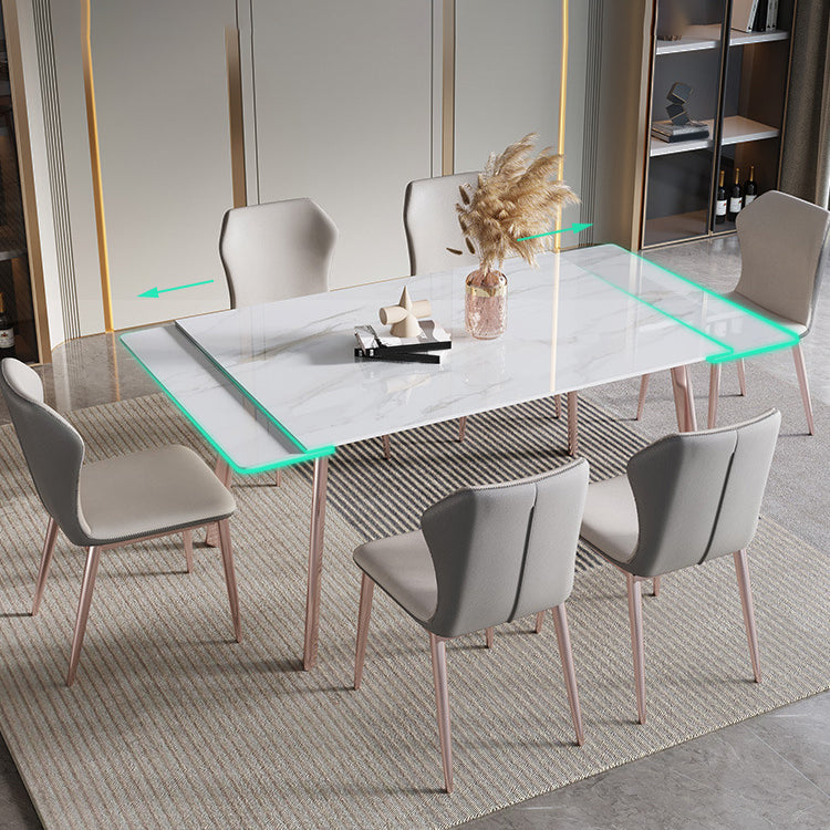 Nordic Glam Sintered Stone Dining Table Set 1/2/5/7 Pieces Dining Set