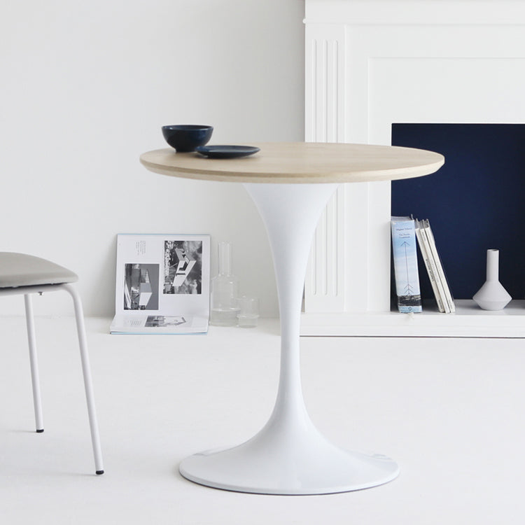 Contemporary Casual Dining Table Round Top Dinner Table Kitchen Home