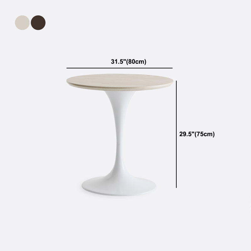 Contemporary Casual Dining Table Round Top Dinner Table Kitchen Home