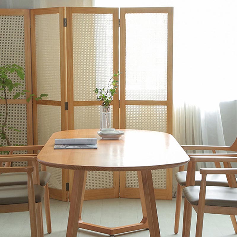 Simplicity Restaurant Table Oval Solid Wood Dining Table for Dining Room