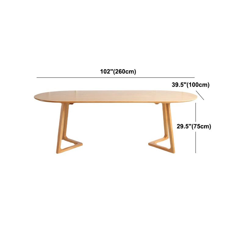 Simplicity Restaurant Table Oval Solid Wood Dining Table for Dining Room
