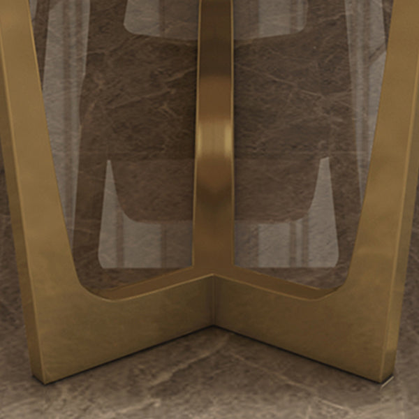 Traditional Luxury Rectangle Furniture Marble Trestle Base Dinner Table