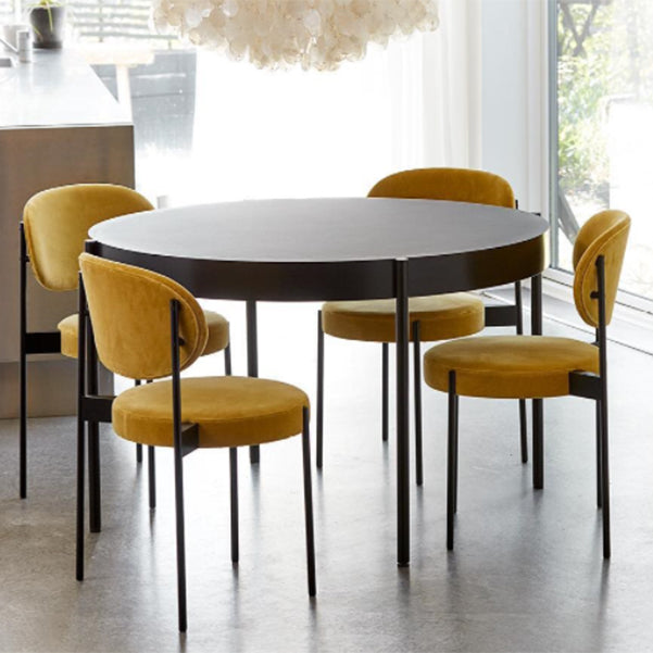 Contemporary Open Back Dining Chair Upholstered Dining Side Chair