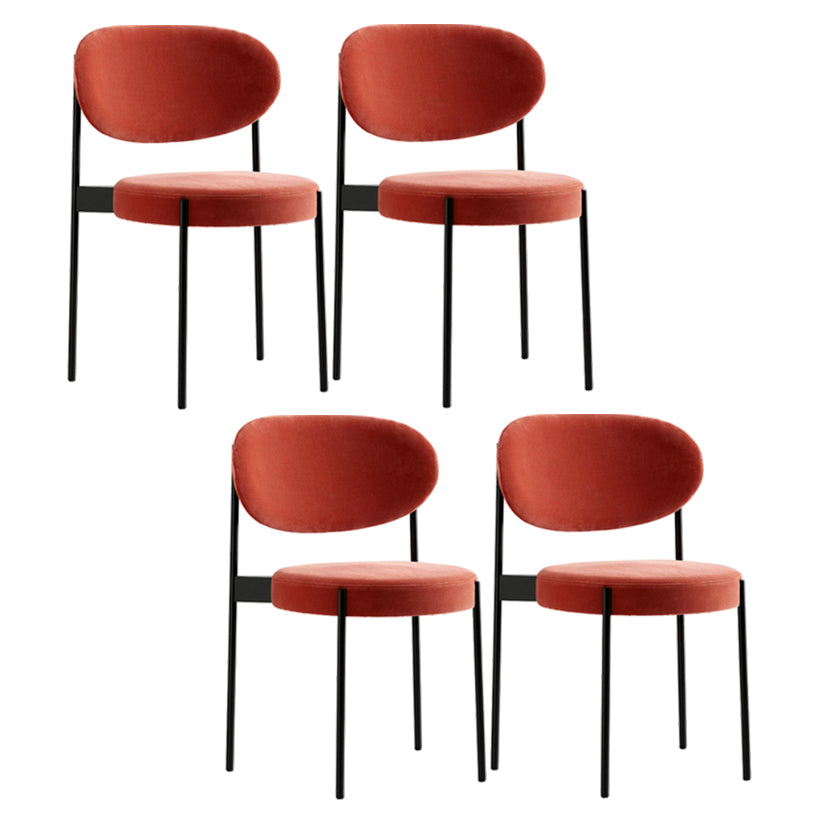 Contemporary Open Back Dining Chair Upholstered Dining Side Chair