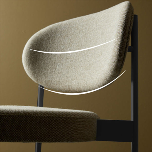 Contemporary Open Back Dining Chair Upholstered Dining Side Chair