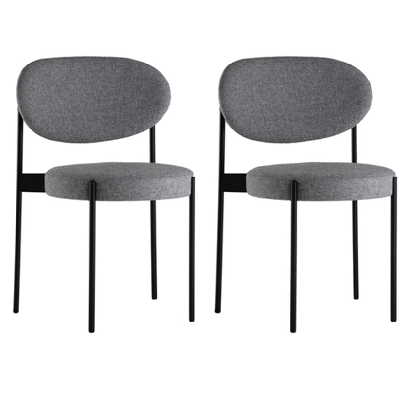 Contemporary Open Back Dining Chair Upholstered Dining Side Chair