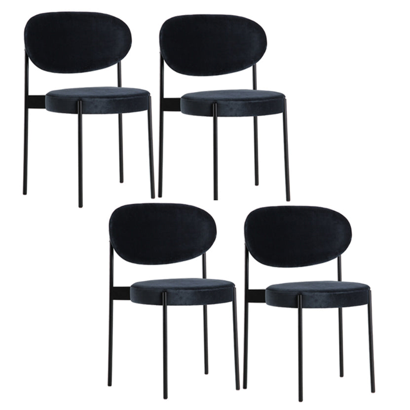 Contemporary Open Back Dining Chair Upholstered Dining Side Chair