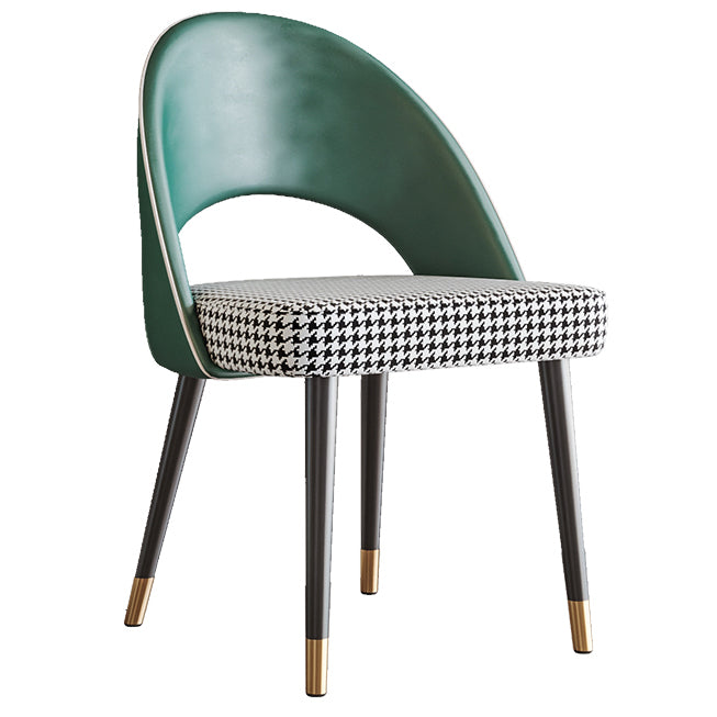 Contemporary Open Back Dining Chair Upholstered Side Chair for Dining Room