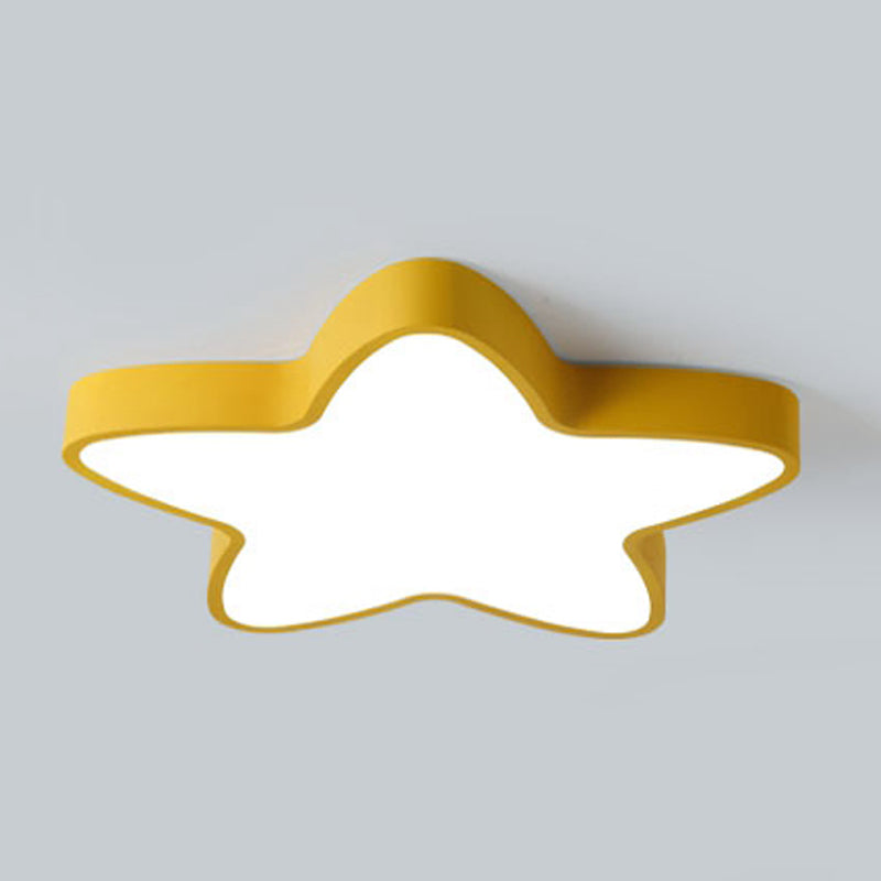 1 Light Star Flush Mount Lamp Modern Style Metal Flush Mount Fixture