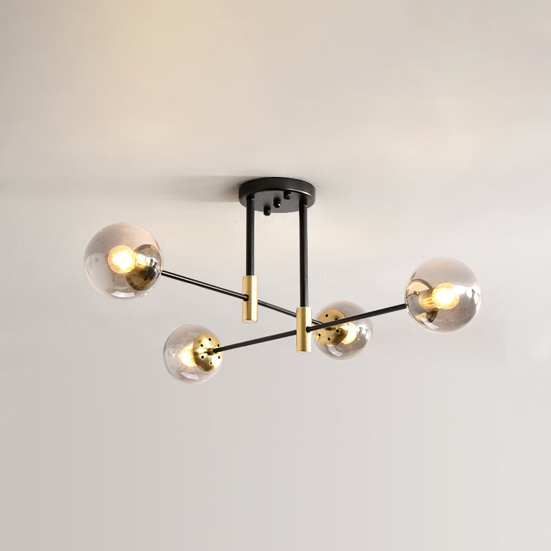 Ball Glass Shade Ceiling Light Modern Bedroom Ceiling Lamp Fixture